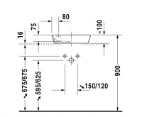 LAVABO ENCIMERA RECTIFICADO STARCK 1 DURAVIT